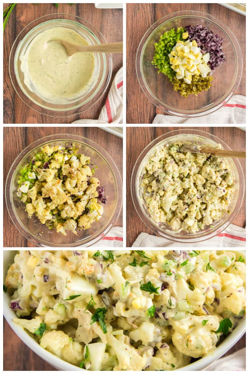 how to make cauliflower potato salad